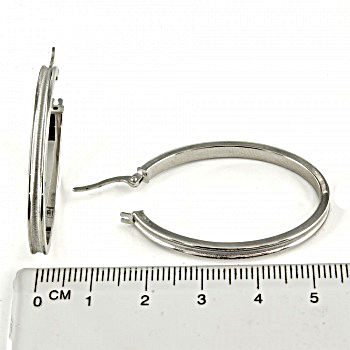 18ct white gold 3.4g Hoop Earrings